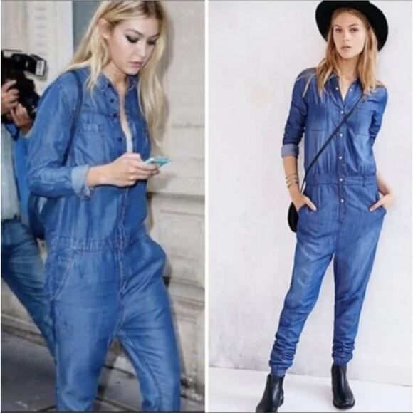 One Teaspoon x Urban Outfitters Denim Utility Jumpsuit XS - Picture 1 of 10